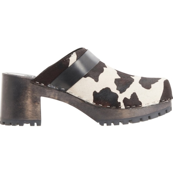MIA Cow Print Clogs 🐄 Karlie Open Back Leather Women’s NEW IN BOX - Picture 9 of 10